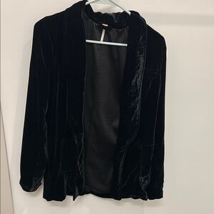 Free People: Black Velvet Jacket